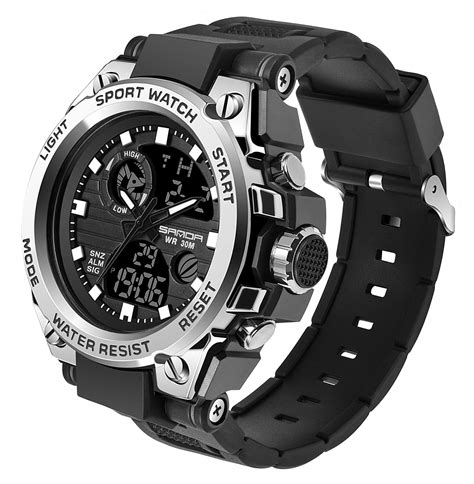 men s digital outdoor watch tactical military watch sport led stopwatch army watch waterproof