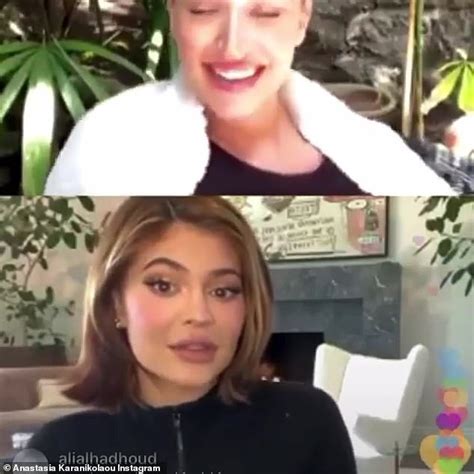 Kylie Jenner Sports Glam Makeup And Natural Hair For Appearance On Bff Stassie S Instagram Live