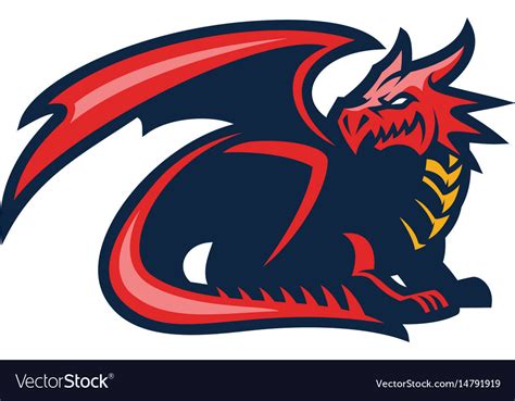 Dragon Mascot Royalty Free Vector Image Vectorstock