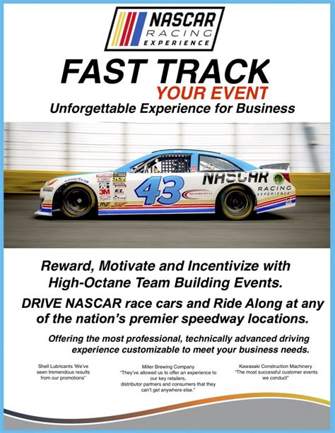 New Nre Corporate All Speedways Nascar Racing Experience