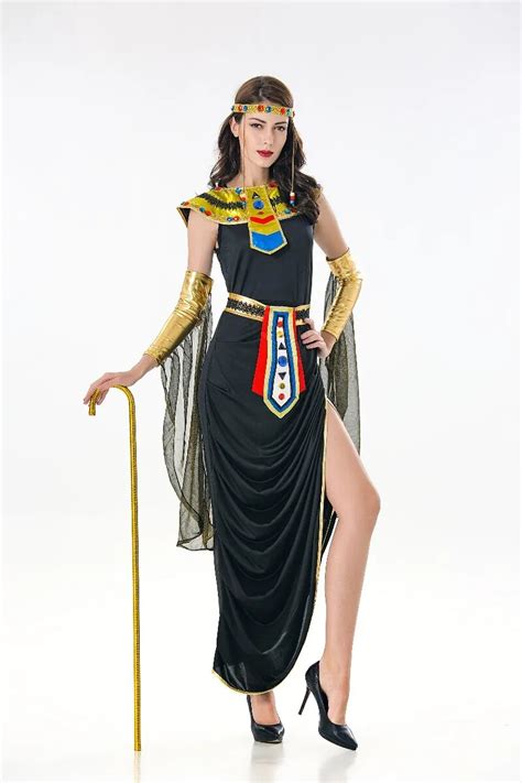 Black Sexy Ancient Cleopatra Cosplay Greek Goddess Costume Halloween