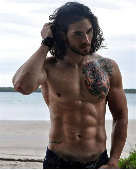 Hot Model Enrico Ravenna Admi Long Hair Styles Men Guys With Black Hair Long Hair Styles