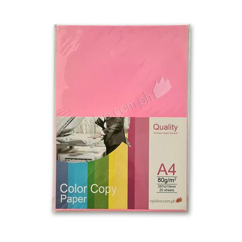 Colour Premium Paper 80g A4 Cyber Pink Office Basics