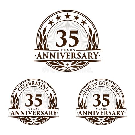 35 Years Anniversary Design Template Anniversary Vector And