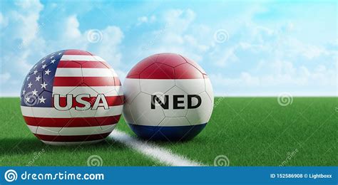 USA Vs. Netherlands Soccer Match - Soccer Balls in USA and Netherlands