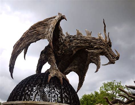 Giant Dragons Made Out Of Driftwood By James Doran Webb Demilked