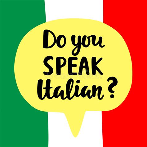 Do You Speak Italian Stock Vector Illustration Of Background 95613885