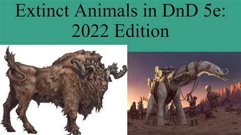 Extinct Animals In Dnd 5e 2022 Edition Youtube