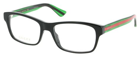 Eyeglasses Gucci Gg 0006o 002 5318 Man Noir Vert Rectangle Frames