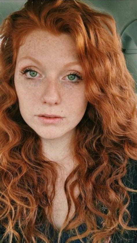 Red Hair And Green Eyesenough Said Beautiful Freckles Stunning