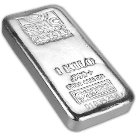 Kilo 3215 Oz Rmc Silver Bar Republic Metals Corp Pour 999 W