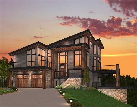 Exclusive Trendsetting Modern House Plan 85147ms Architectural