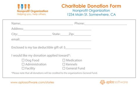 Free Donation Form Templates In Word Excel Pdf Within Donation Card