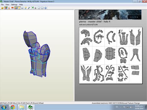 Modelando Ideas Master Chief Halo 4 Pepakura