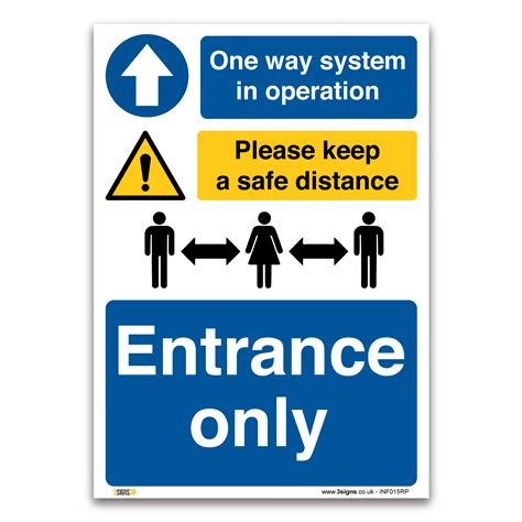 Entrance Only One Way System In Operation Sign Mandatory Safety