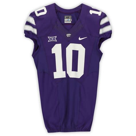 Kansas State Wildcats Game Used 10 Purple Jersey From The 2015 19 Ncaa