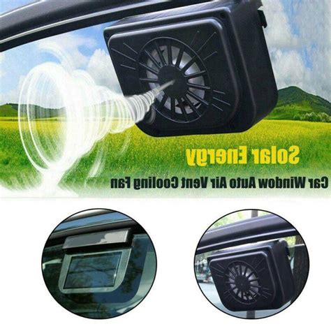 2pcs Mini Solar Powered Air Conditioner Car Window