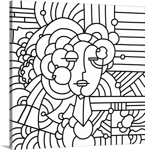 Picasso Face Coloring Page