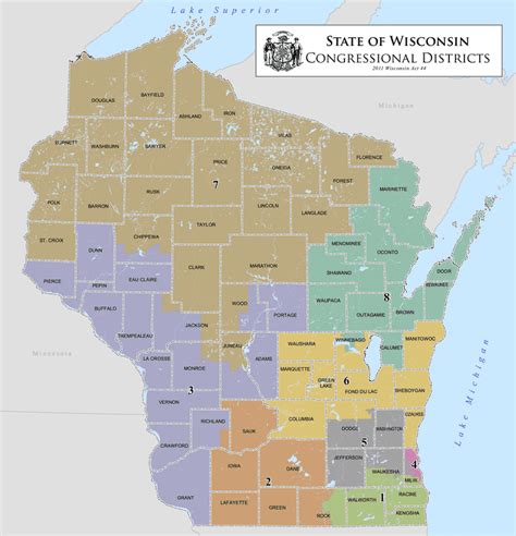 Map Of Wisconsin Congressional Districts