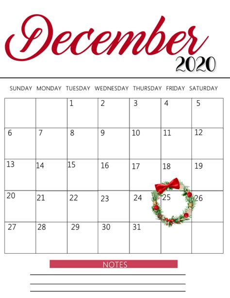 Copy Of December Calendar Template Postermywall