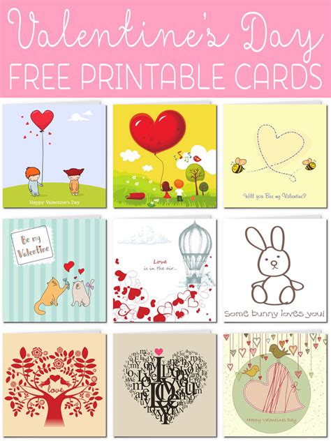 Happy Valentines Day Free Printable Cards
