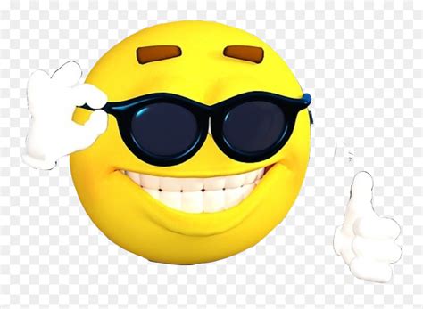 Cool Sunglasses Emoji Coolguy Thumbs Up Cool Emoji