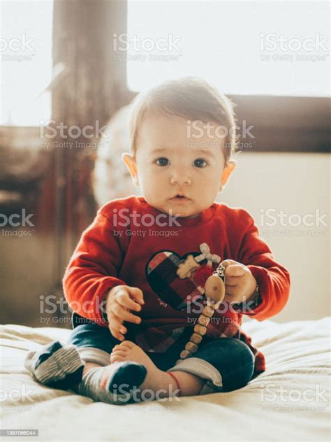 Closeup Portrait Of 9 Month Old Baby Stock Photo Download Image Now