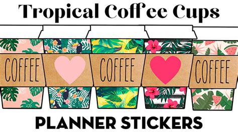 Starbucks Cups Stickers Free Planner Printable Advent