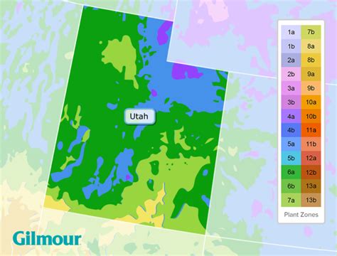 Utah Planting Zones Growing Zone Map Gilmour