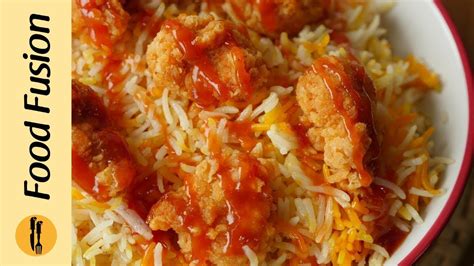 Arabian Rice With Popcorn Chickenkfc Style Recipe By Food Fusion