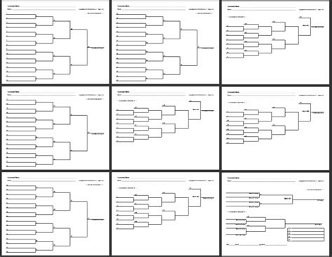 The person who lost to w9 in round 1 is designated lw9r1, and. STRONGVON — FREE Blank Bracket Sheets