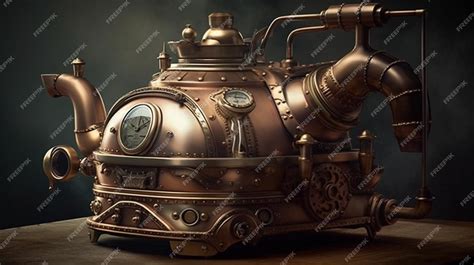 Premium Ai Image A Steampunk Steampunk Steampunk Device Is On A Table