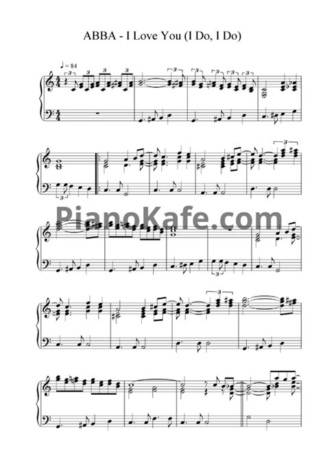 НОТЫ Abba I Do I Do I Love You ноты для фортепиано — Pianokafe
