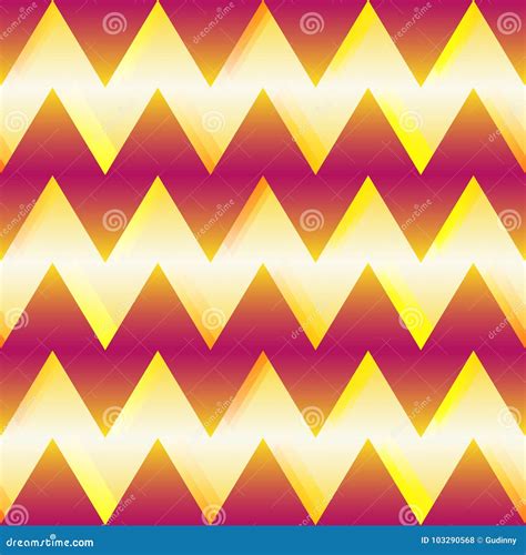 Zigzag Seamless Pattern With Light Effect Stock Vector Illustration