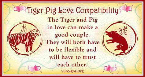 Tiger And Pig Compatibility Sensational Union Sunsignsorg