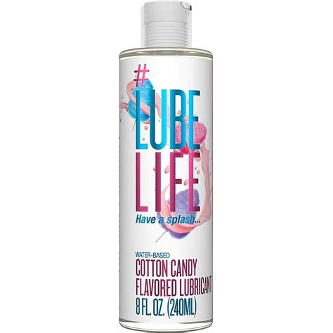 Lubelife Water Based Cotton Candy Flavored Lubricant 8 Ounce Oral