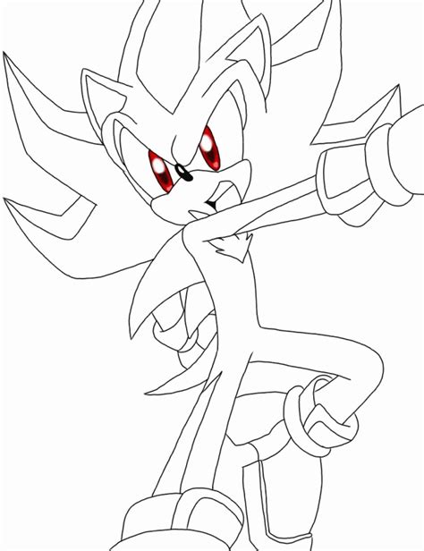 Super Sonic And Shadow The Hedgehog Coloring Pages