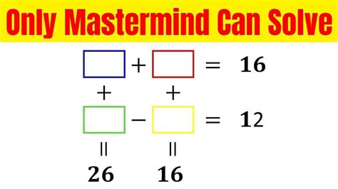Only Mastermind Can Solve Maths Puzzle With Answers Maths Puzzles Math Answers Math Riddles