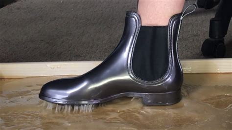 Stuck To Glue Shiny Glossy Wellies Boots And Rain Boots Youtube