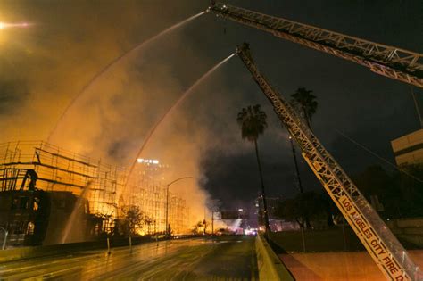 Historic Los Angeles Fire Engulfs City Block
