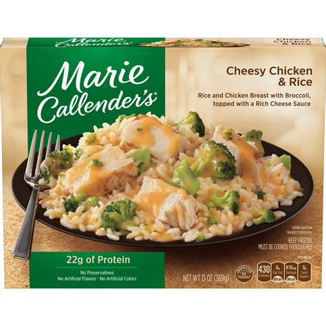 Marie Callenders Frozen Dinner Cheesy Chicken Rice Ounce Walmart