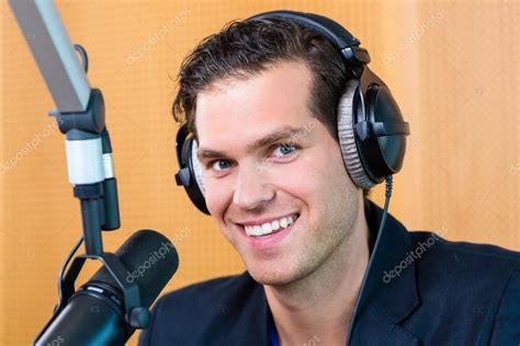 Radio Presenter In Radio Station On Air Stock Photo By ©kzenon 82582030