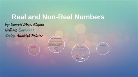 Real And Non Real Numbers By On Prezi