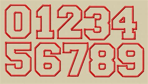 11 By The Numbers Font Images Printable Number Fonts Athletic Number