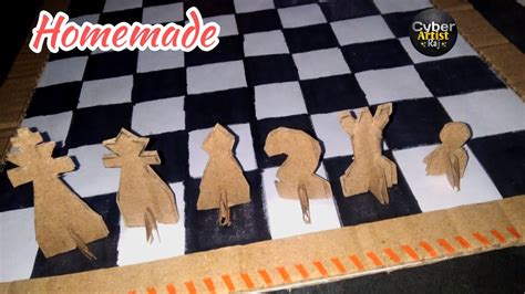 How To Make Chess Board In Cardboard 💕homemade Chess Craft Tamil Youtube