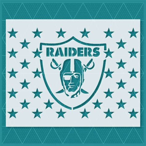Oakland Raiders Flag Stencil 11x12 11x85 Reusable Mylar Ebay