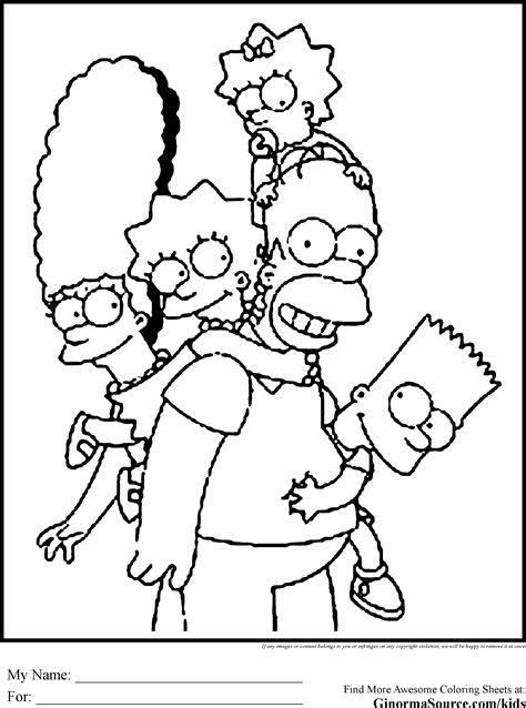 This download includes 12 different editable name practice pages! Simpson coloring pages to download and print for free
