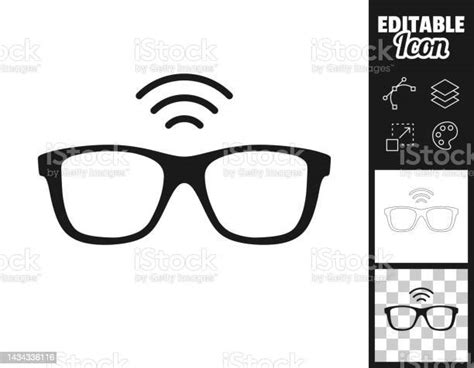 Smart Glasses Icon For Design Easily Editable Stock Illustration