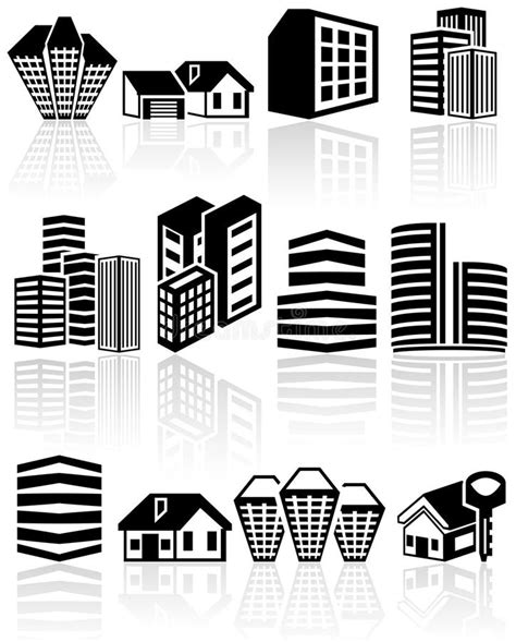 Buildings Vector Icons Set Eps 10 Stock Vector Illustration Of