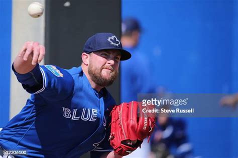 Toronto Blue Jays Pitcher Drew Storen Throws In The Bullpen Toronto